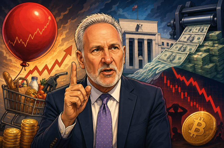 Peter Schiff bije na poplach: Inflace míří vzhůru a běžné zvýšení sazeb nemusí stačit