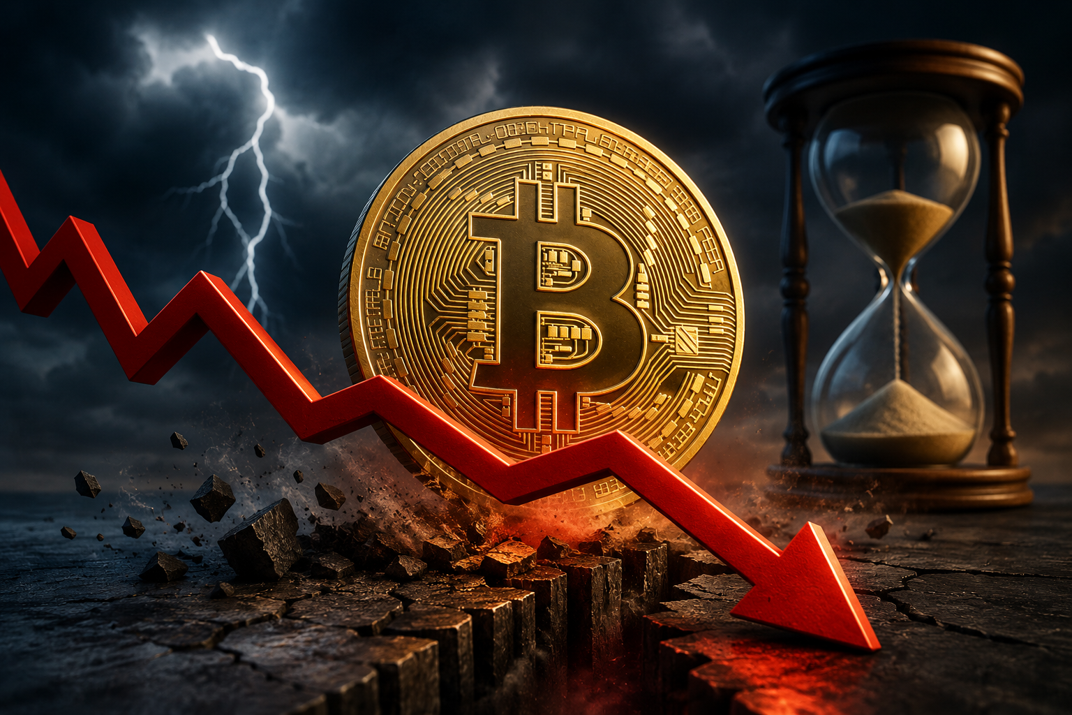 Bitcoin v poklesu